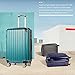 Coolife Luggage Expandable 5 Piece Sets PC+ABS Spinner Suitcase 20 inch 24 inch 28 inch (green new)