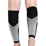 Calf Compression Sleeve (1 Pair) - Performance Leg Compression Socks for Men and Women- Shin Splints, Calf Strains, Sports Recovery - Calf Guard for Running, Walking, Cycling, Nurses, Travel