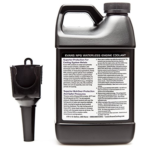 EVANS Coolant EC10064 Waterless Engine Coolant, 64 fl. oz. with Funnel