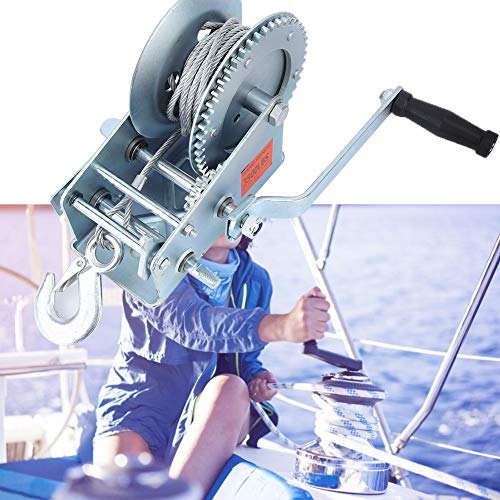 Hand Manual Winches 3500LBs Heavy Duty Hand Crank Strap Gear Winch with