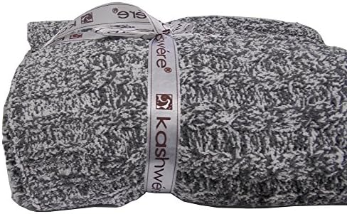 Kashwere Heathered Blanket in Slate/Light Gray Size 70" x 52"