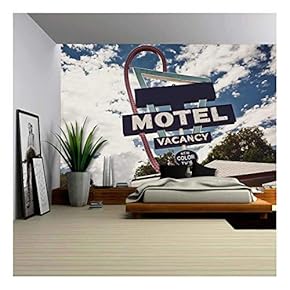 Old Motel Sign on Route 66, USA - Removable Wall Mural | Self-Adhesive Large Wallpaper - 66x96 inches