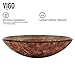 VIGO Janus Glass Vessel Bathroom Sink and Waterfall Faucet with Pop Up, Oil Rubbed Bronze
