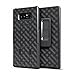 Cellularvilla Slim Holster Belt Clip Kickstand Case [Tempered Glass Screen Protector] Compatible with Samsung Galaxy Note 8 (2017) (Black)