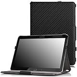 Moko Samsung Galaxy Tab PRO 10.1 Case - Slim-Fit Multi-angle Folio Cover Case for Galaxy Note 10.1 Inch 2014 & Tab Pro 10.1 Tablet, Carbon Fiber BLACK (NOT Fit Tab 4 10.1 & Tab 10.1 & Tab2 10.1)