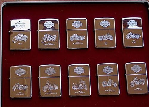 Zippo Harley Davidson Lighters (Lot Set of 10)