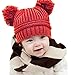 Tonsee Cute Baby Kids Girl Boy Dual Balls Warm Winter Knitted Cap Hat Beanie