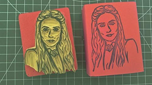 Melisandre - Hand carved rubber stamp
