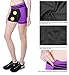 BALEAF Women's Workout Fitness Yoga Shorts Inner Pocket Black Purple Size L