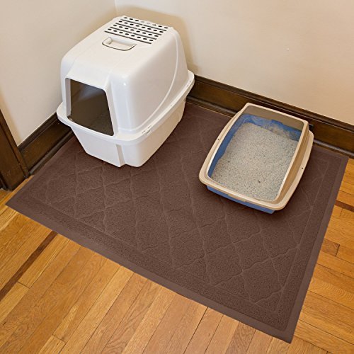 Non Toxic Jumbo Size Cat Litter Mat (47 x 36 in) JUMBO Scatter Control Kitty Litter Mats for