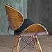 Corvus Madonna Walnut and Black Finished Contemporary Bent Look 30-inch Mid-Century Style Chair (1)