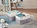 DECOMOMO Foldable Storage Bin Collapsible Sturdy Cationic Fabric Storage Basket Cube W/Handles for Organizing Shelf Nursery Home Closet (Jumbo - 19.7 x 15.8 x 11.8) (Grey, Extra Large - 3 Pack)