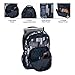 Reinforced Water Resistant School Backpack and Insulated Lunch Bag Set (1, Grey Pixel Stripe)