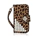 Empire Mpero Flex Flip Wallet Case for HTC One SV - Retail Packaging - Studded Leopard