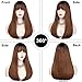 AISI QUEENS Lace Front Wigs Long Straight Human hair 100% Brazilian Human Hair 13x4 Lace Frontal Wigs for Women Pre Bleached Knots (26inch, 13x4 Straight)
