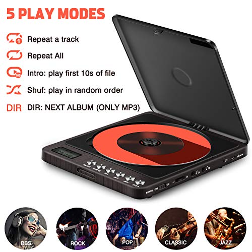 Portable CD Player, Searick 1000mAh Compact Personal Rechargeable CD