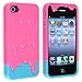 UIYTRAESTING MC0109 Cell Phone Case for Phone 4 & 4s - Non-Retail Packaging - Pink