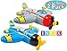 Intex Water Gun Squirter Fighter Plane Ride-On Pool Floats Red/Gray & Blue/Yellow Gift Set Bundle - 2 Pack