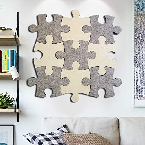 Felt Cork Board Tiles, Set of Wall Bulletin Board Puzzle Shape Pin Board w/Self Adhesive to Keep Memories Photos Memos Display Board Pads Pictures Drawing Goals Notes Colorful Foam Wall Decorative