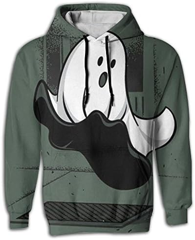 Mens 3D Digital Printing Hoodies Sweatshirts Pockets All Over Print Sweaters Ghost Waer Dress Wind Dress Green Men 3d Printed Drawstring Pockets Pullover Hoodie Hooded Sweatshirt