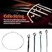 Alomejor 4 Pcs Cello Strings Durable Cello Steel Wire with Nickel-Plated Ball End for Cello Replacement Repairthumb 4