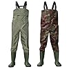 Kglobal-Waterproof-Fishing-Waders-and-Boots-PVC-Chest-Waders-Hunting-Boot-Waders-SMLGreenCamo