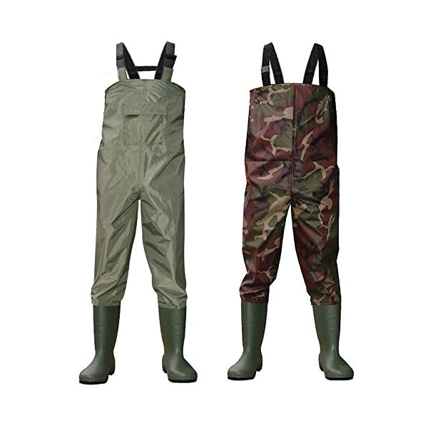 Kglobal-Waterproof-Fishing-Waders-and-Boots-PVC-Chest-Waders-Hunting-Boot-Waders-SMLGreenCamo