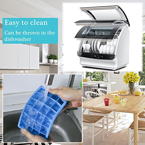 TedGem Silikon Eiswürfelform, 3 Stück Eiswürfel Silikonformen, Eiswürfelbereiter Ice Tray Ice Cube 24 Fach Eiswürfel Box… – Bild 7