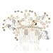 Remedios Bridal Flower Side Hair Comb Wedding Accessory Rhinestone Headpiece