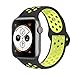 AdMaster Compatible for Apple Watch Bands 38mm,Soft Silicone Replacement Wristband Compatible for iWatch Apple Watch Series 1/2/3 - M/L Black/Volt