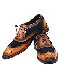 Lethato Wingtip Brogue Oxford Handcrafted Men's Genuine Leather Lace up Dress Shoes
