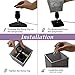 LED Fabric Bedside Table Lamp, Minimalist Solid Wood Table Lamp, Bedside Desk Lamp Square Nightstand Lamp with Flaxen Fabric Shade for Bedroom, Living Room, Kids Room, College Dorm, Coffee Table(Grey)