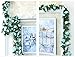 Meiliy 2 Pcs 8.2 FT Fake Rose Vine Flowers Plants Artificial Flower Home Hotel Office Wedding Party Garden Craft Art Decor, Blue