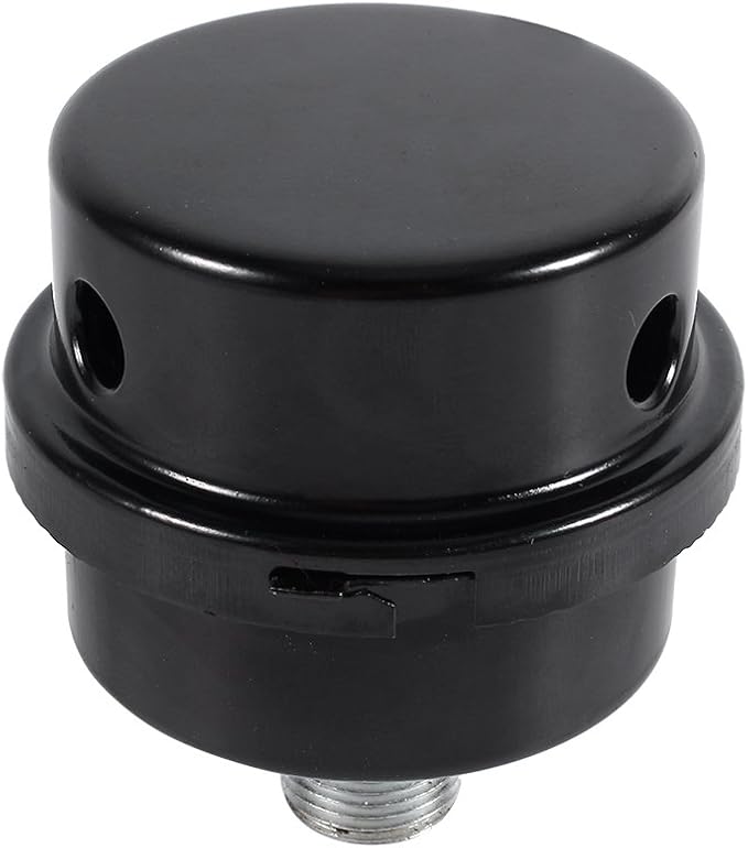 Air Compressor Muffler Silencer 3/8" 16mm Thread Black Metal Intake