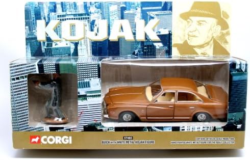 BUICK &amp; KOJACK (TELLY SAVALAS) FIGURE SET * KOJACK CLASSIC TV SERIES * 1999 Corgi Classics Special Edition Die-Cast Vehicle &amp; White Metal Figure