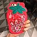 Squidgy Glitter Liquid Floating Stars Red Strawberry Case for iPhone 7 Plus 7+ 8Plus 5.5