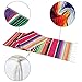 Hooqict 2 Packs Mexican Table Runners for Mexican Theme Party Decorations Wedding Carnival Party Supplies, Cotton Red Mexican Serape Table Runner