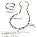 BodyJ4You Men's Stainless Steel Bracelet Necklace Link Byzantine Chain Set Two-tone
