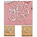 Bezall 100Pcs Brass Earring Hooks, Lever Back Hoop French Ear Wire with Open Loop for Earring Jewelry Making (Silver)