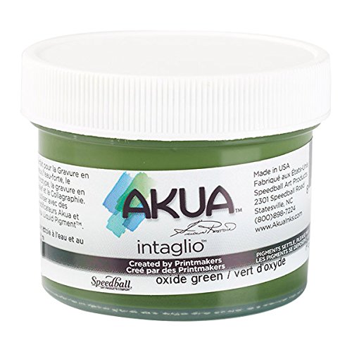 Akua Intaglio Print Making Ink, 2 oz Jar, Oxide Green (IIOG2)