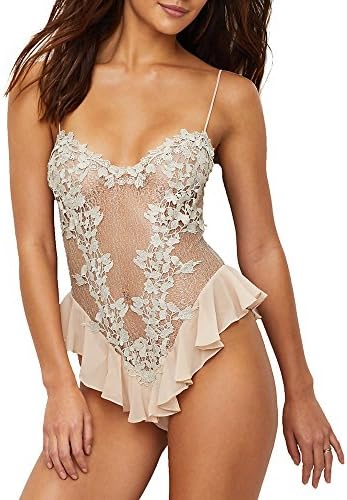 Flora Nikrooz Showstopper Teddy, XS, Champagne