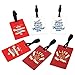 Bundle Monster 6 pc Silicone Mixed Design Luggage Bag Tag Set