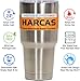 30 oz Stainless Steel Tumbler by Harcas. Double Walled Vacuum Insulated To Keep Drinks Hot and Cold. Best For Travel, Camping, Office or Home Use. Non BPA. Splash Proof Lid.
