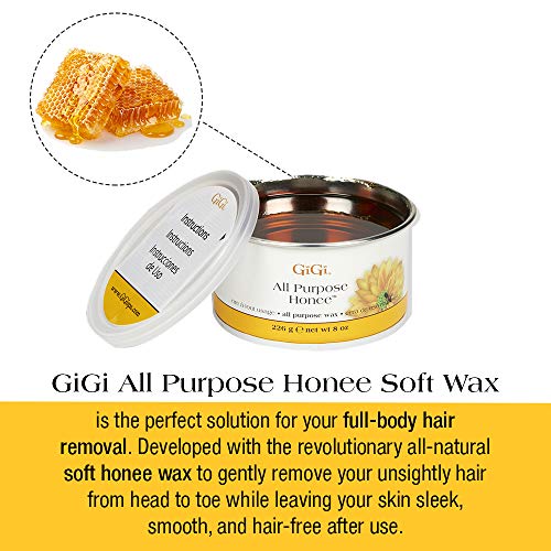 GiGi All Purpose Honee Hair Removal Wax with Beeswax Formula, 8 oz - //medicalbooks.filipinodoctors.org