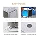 Heartbeat Personal Space Cooler, Portable Air Conditioner, Humidifier and Purifier, Desktop Cooling Fan with 3 Speeds and 7 Colors LED Night Light for Office Home Outdoor Travel | As Seen On TV