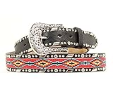 Ariat Accessories Women's Beaded Ribbon Inlay Belt