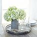 Butterfly Craze Green Artificial Hydrangeas - Faux Silk Flowers for Wedding Bouquets, Fake Flower Arrangements, Home and Office Decorations - 3 Stems per Bundle