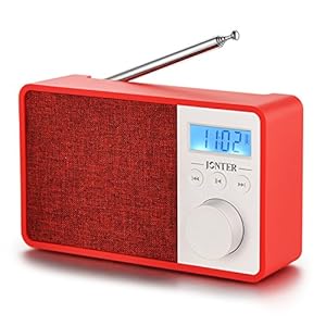Jonter Wireless Bluetooth Portable Speaker with FM Radio & Clock M35 (Red)