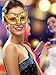 TOODOO 12 Pieces Half Mardi Gras Masquerade Mask Venetian Masks Set for Carnival Prom Ball Fancy Dress Party Supplies (Style 3)