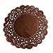 150Pcs Brown Glassine Paper Doilies, Round Assorted Size 4